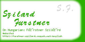 szilard furstner business card